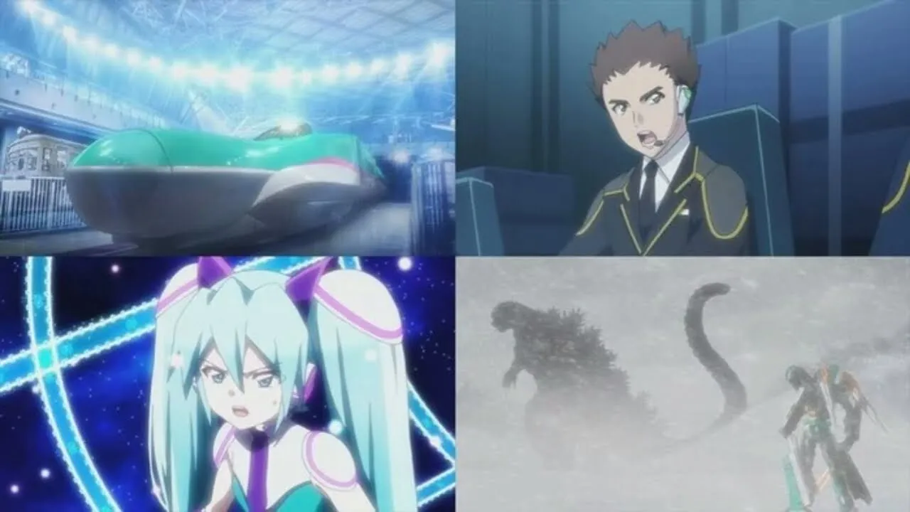 3 Menit Pertama Film Anime Shinkalion Dirilis Dengan Pertarungan Hatsune Miku vs. Godzilla