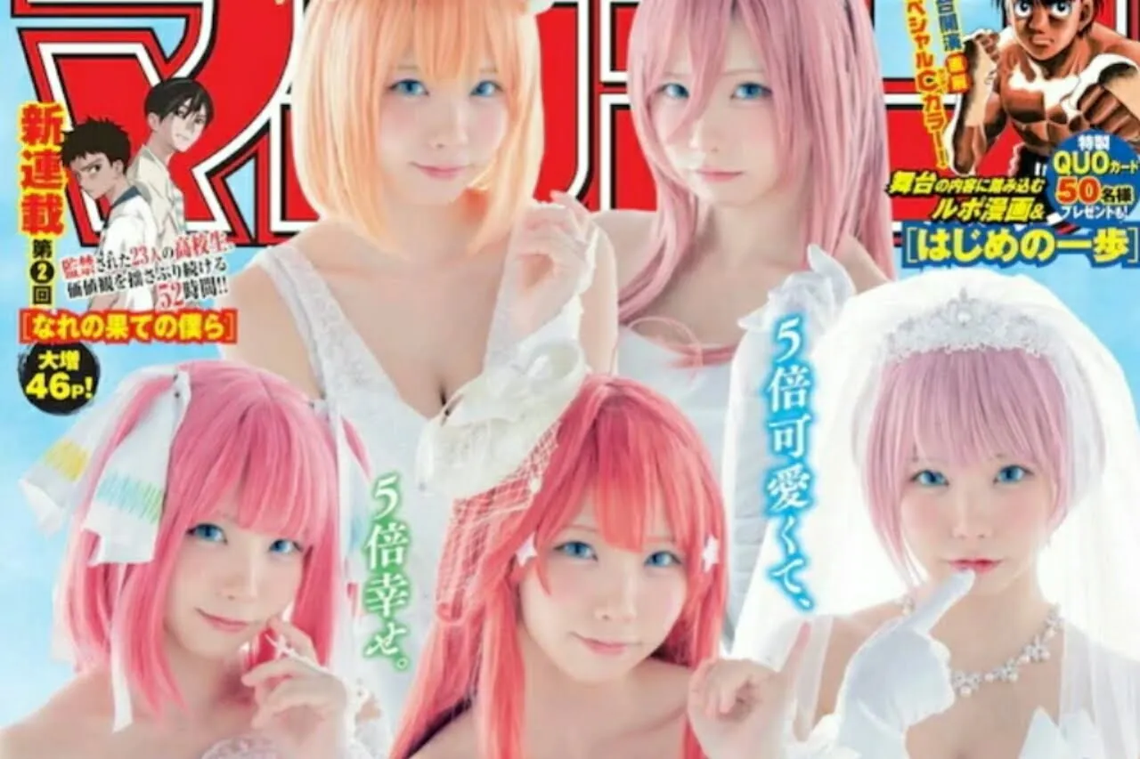 Cosplayer Enako Bercosplay Menjadi Kelima Saudara Kembar Dari Anime The Quintessential Quintuplets