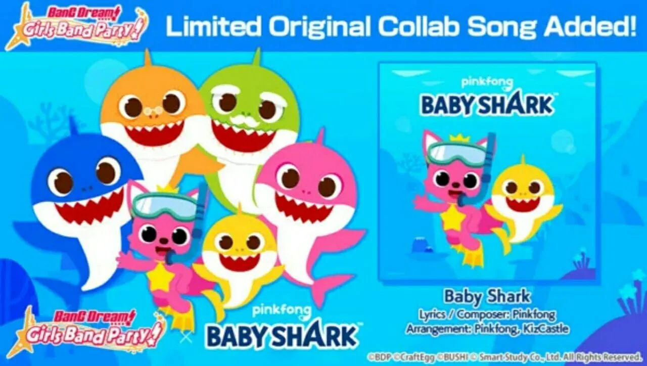 Game BanG Dream! Tambahkan Lagu Viral 'Baby Shark' Untuk Waktu Terbatas