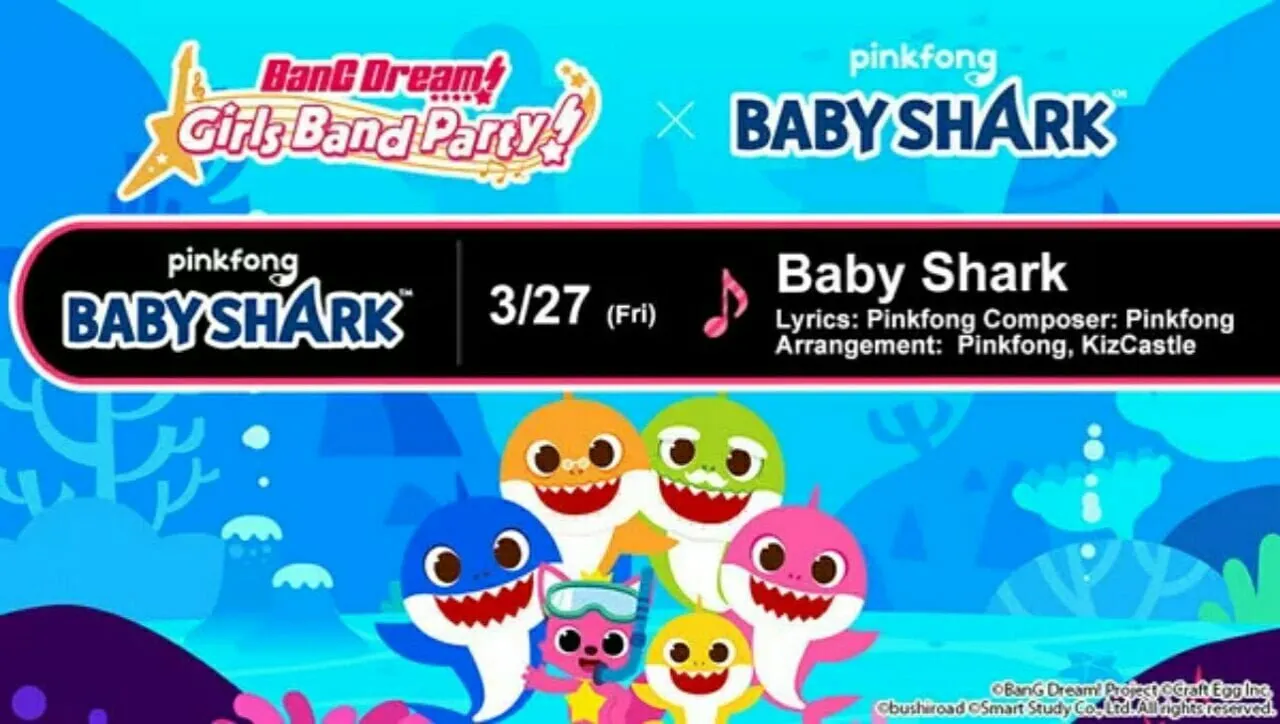 Game BanG Dream! Tambahkan Lagu Viral 'Baby Shark' Untuk Waktu Terbatas