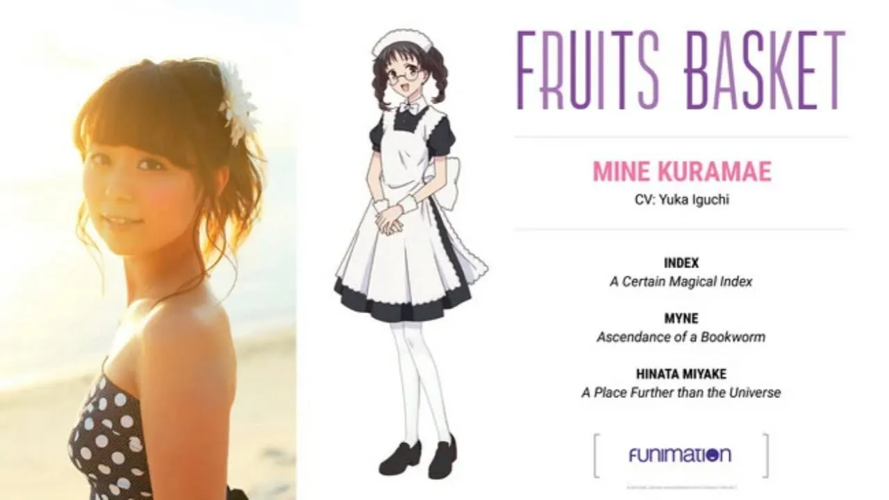 Season Kedua Anime Fruits Basket Diperankan oleh Yuka Iguchi sebagai Mine Kuramae