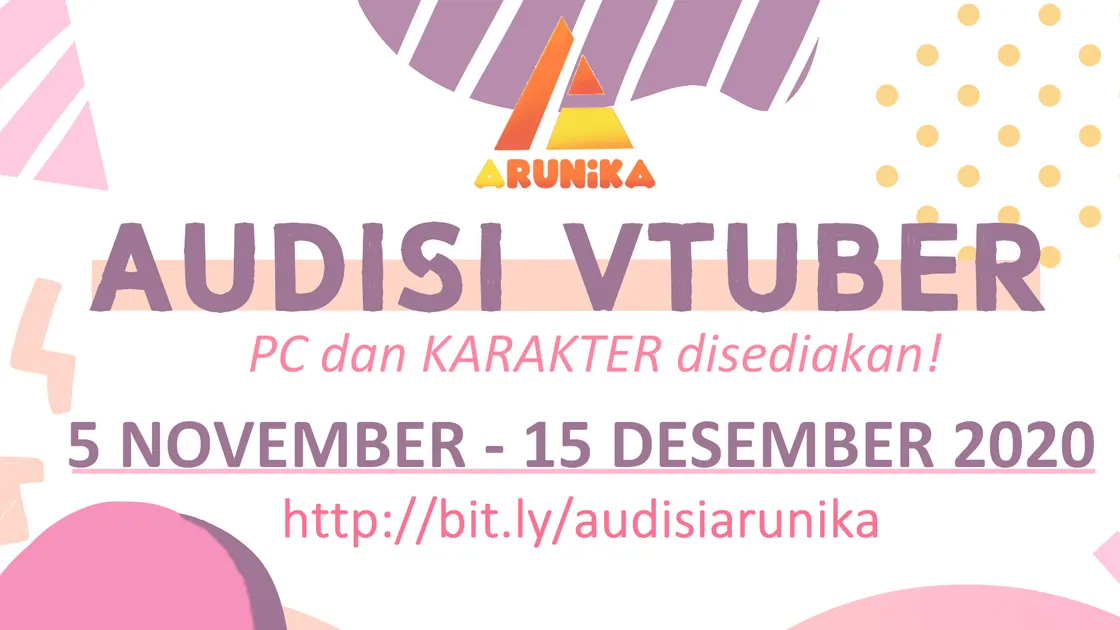 Arunika Production Buka Lowongan Pekerjaan Buat Virtual Youtuber