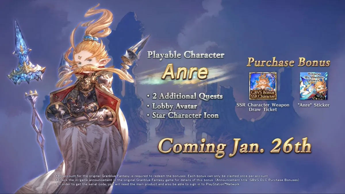 Granblue Fantasy:Versus Akan Rilis DLC Baru Pada 26 Januari 2021