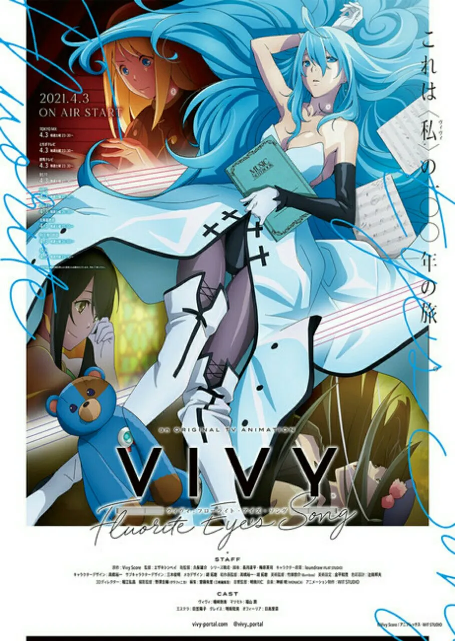 Anime Orisinal Vivy -Fluorite Eye's Song- Ungkap Video Promosi Kedua dan 3 Anggota Seiyuu Lainnya