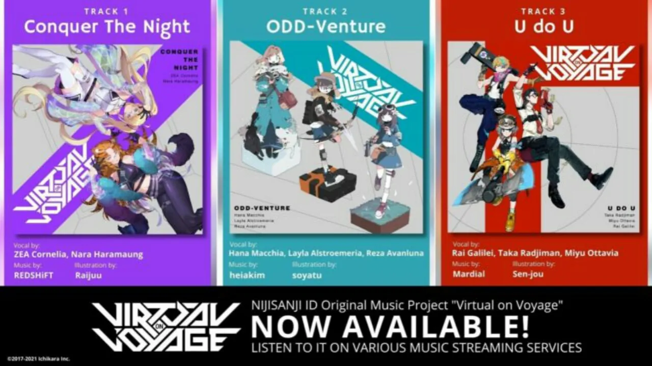 NIJISANJI ID Merilis Tiga Lagu Baru dalam Proyek “Virtual on Voyage”