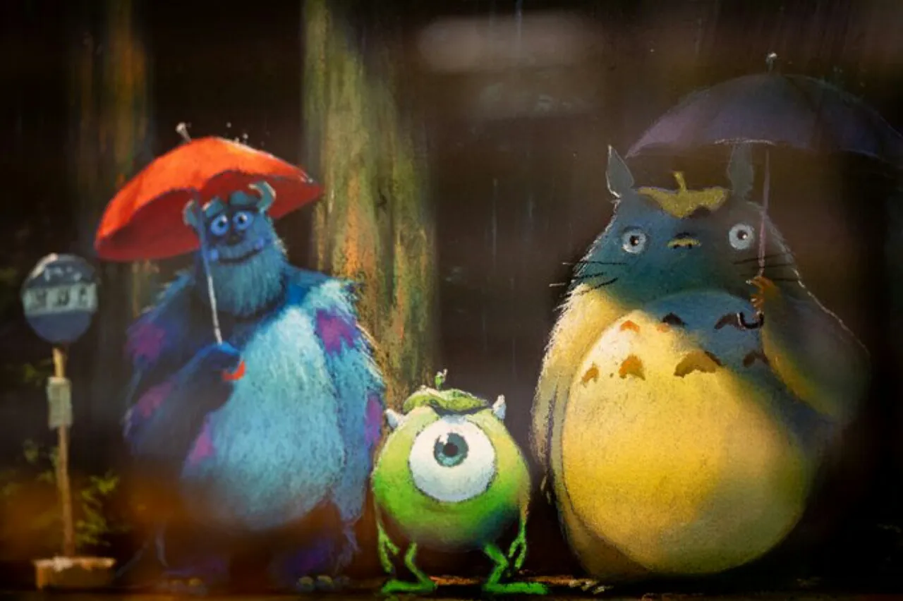 Twitter Studio Ghibli Mengepos Gambar Crossover Monsters Inc. & My Neighbor Totoro