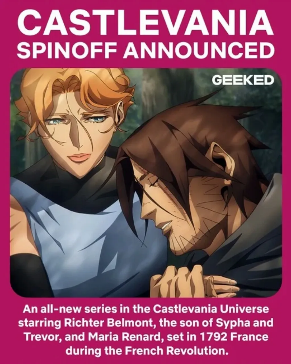 Animasi Castlevania Mendapatkan Seri Spinoff yang Menampilkan Richter Belmont dan Maria Renard