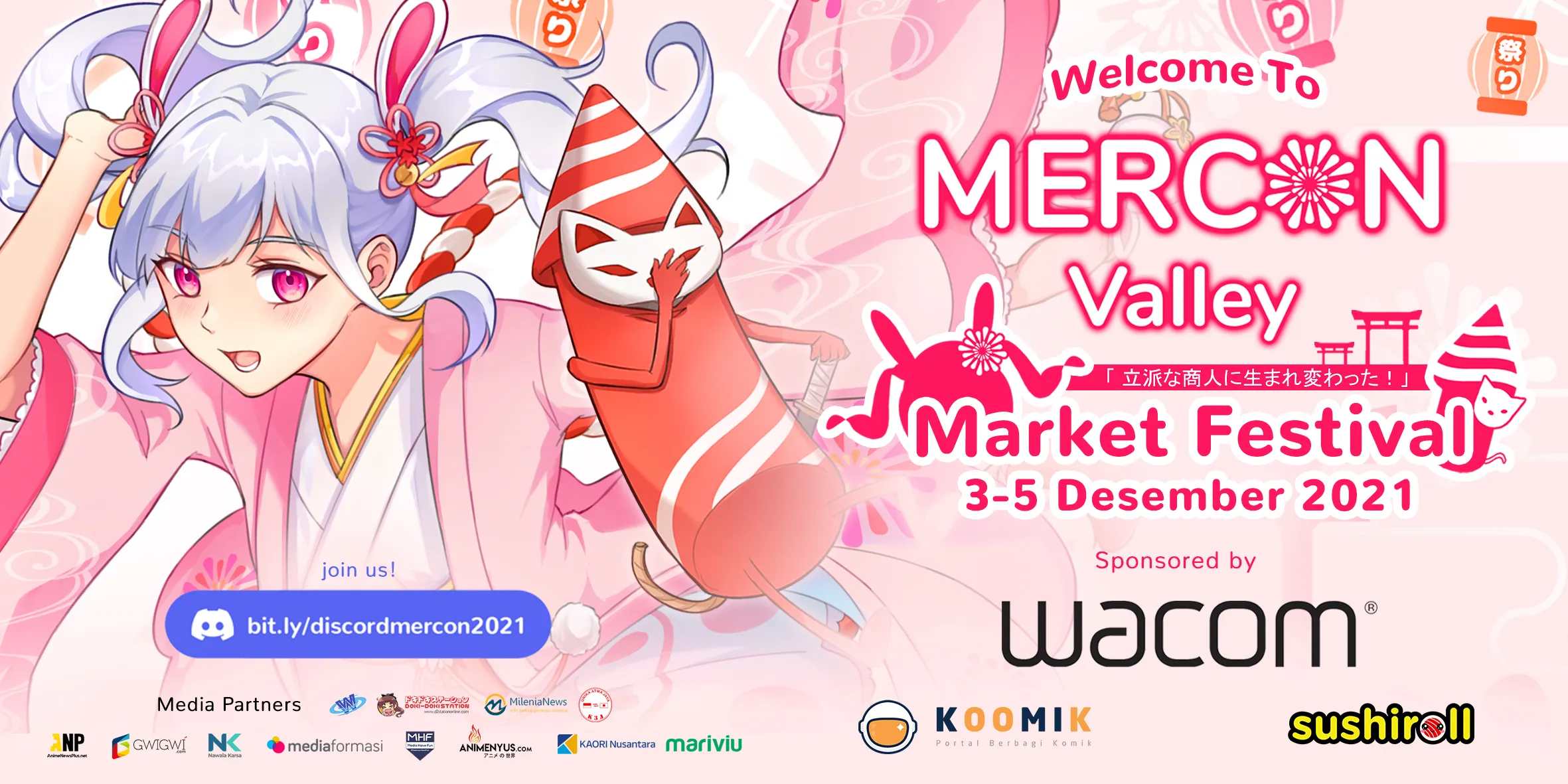 MERCON akan kembali mengadakan Anime/Game Online Convention di penghujung tahun 2021!