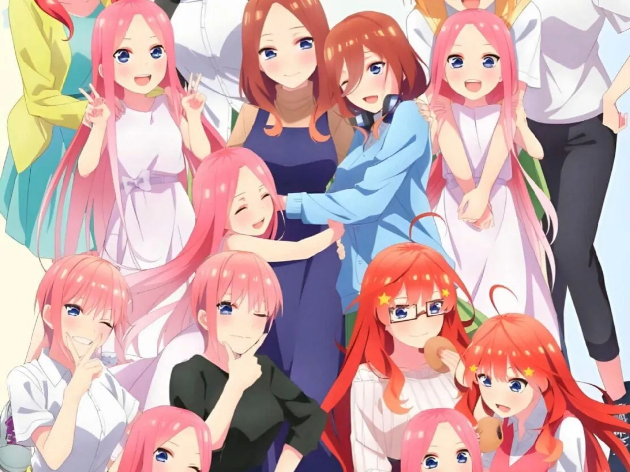 Berbagai Versi Kembar Lima dari Gotoubun no Hanayome Membintangi Produk Kolaborasi Baru