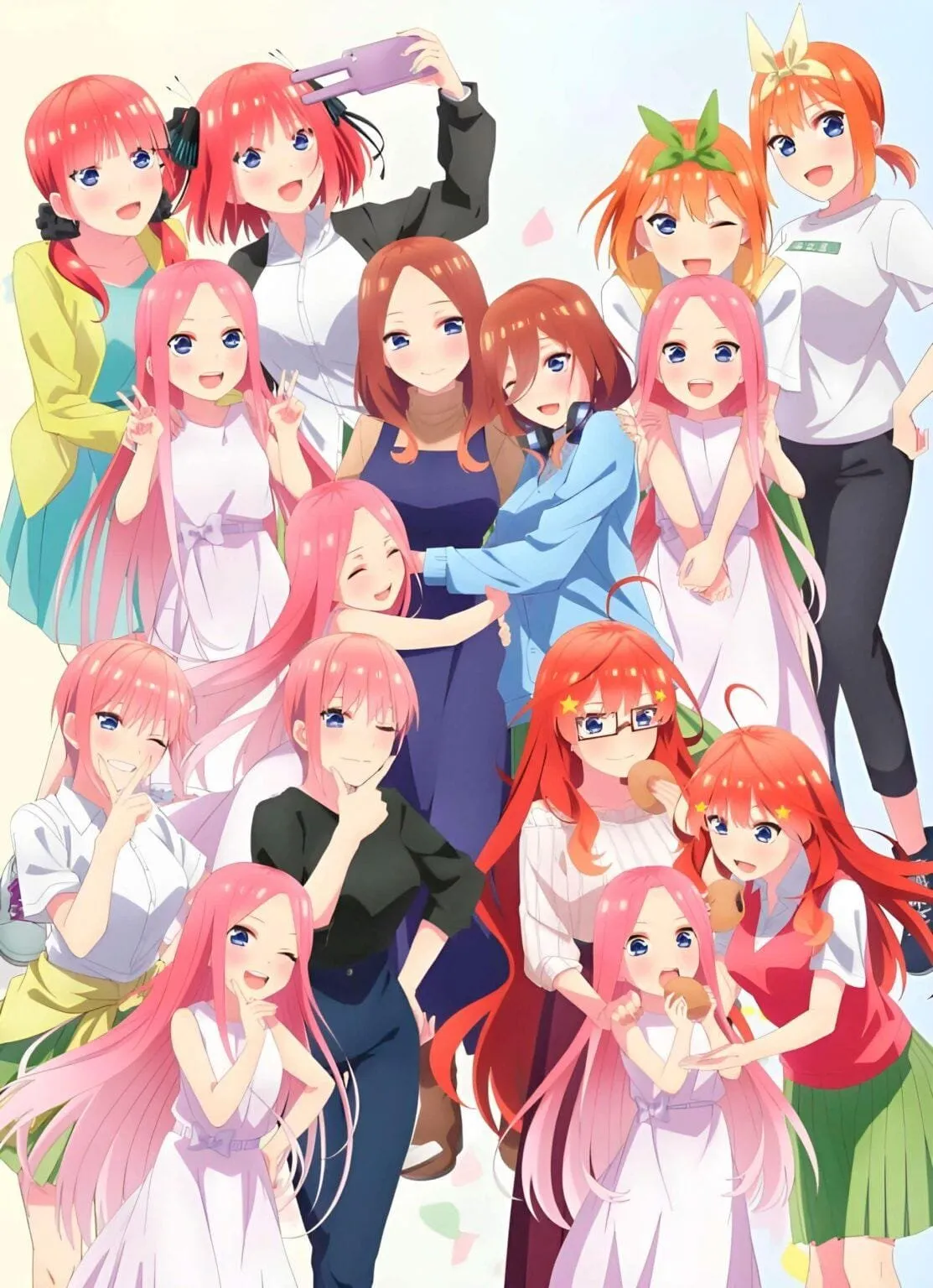 Berbagai Versi Kembar Lima dari Gotoubun no Hanayome Membintangi Produk Kolaborasi Baru