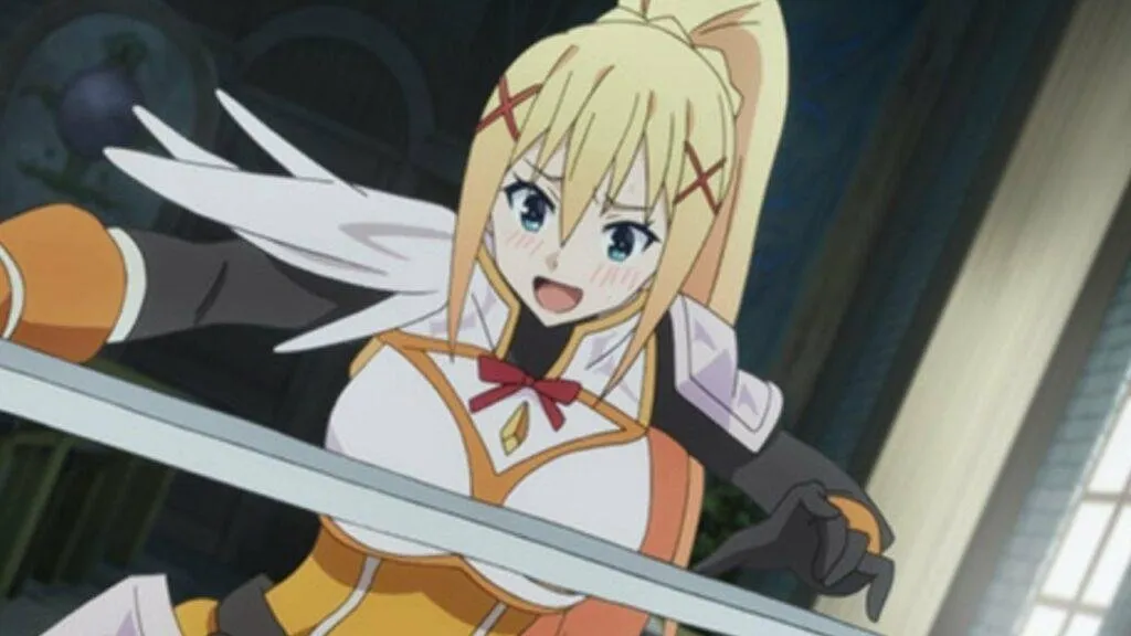 Seseorang Mengukur Oppai Besar Darkness dari KonoSuba!