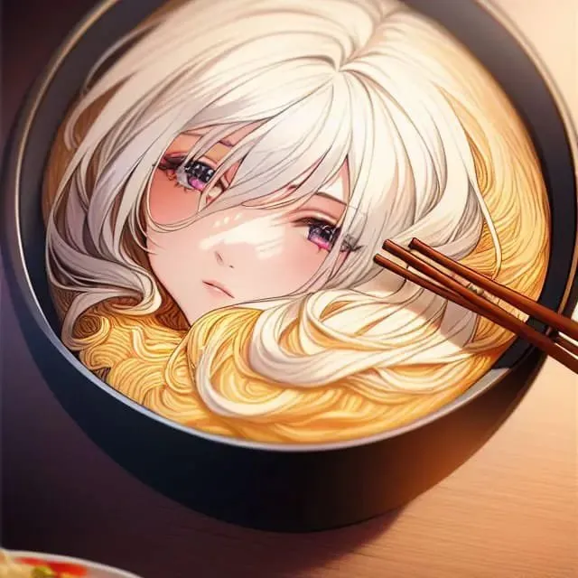AI Sepertinya Kesulitan Menggambar Waifu Makan Ramen