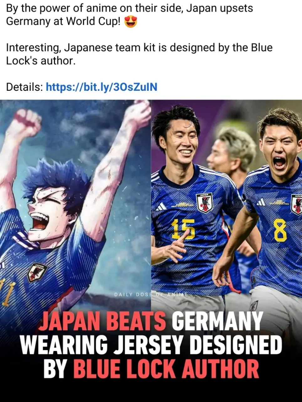 Misinformasi! Kreator Manga Blue Lock Tidak Mendesain Seragam Jepang untuk Piala Dunia