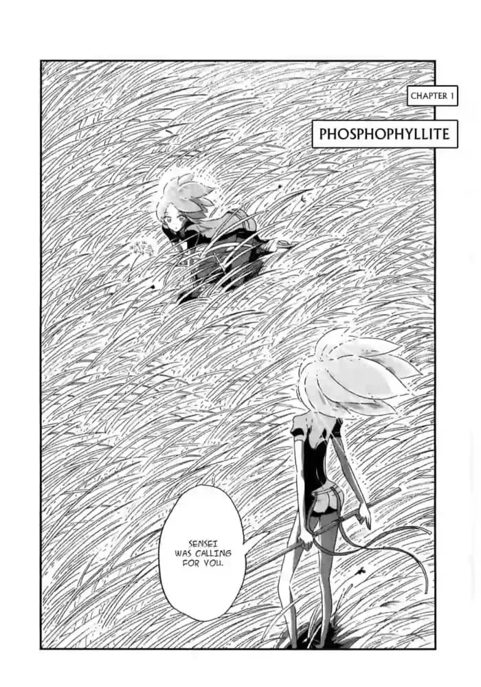 Bab 99 Manga Houseki no Kuni Memiliki 3 Halaman dengan Panel Kosong