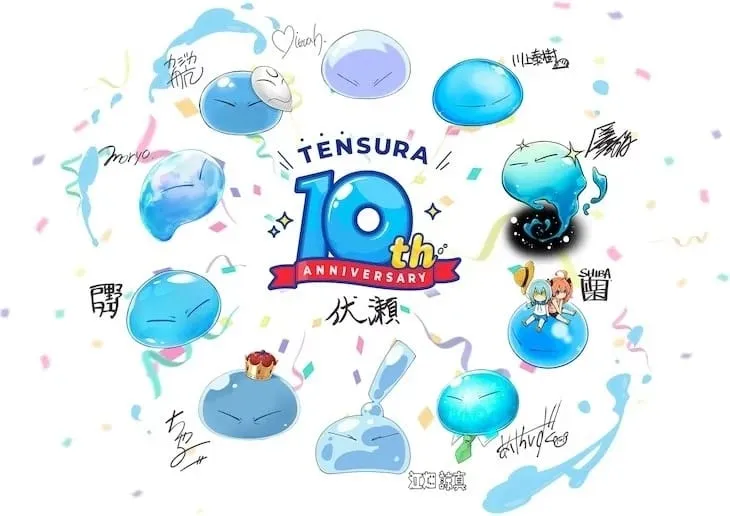 Tensei Shitara Slime Datta Ken Mendapatkan ONA 3 Episode dan Cerita Perayaan Ultah Ke-10 dengan Manga