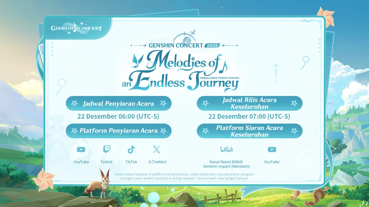 Konser Online Gratis Genshin Concert Hadir Kembali pada 22 Desember