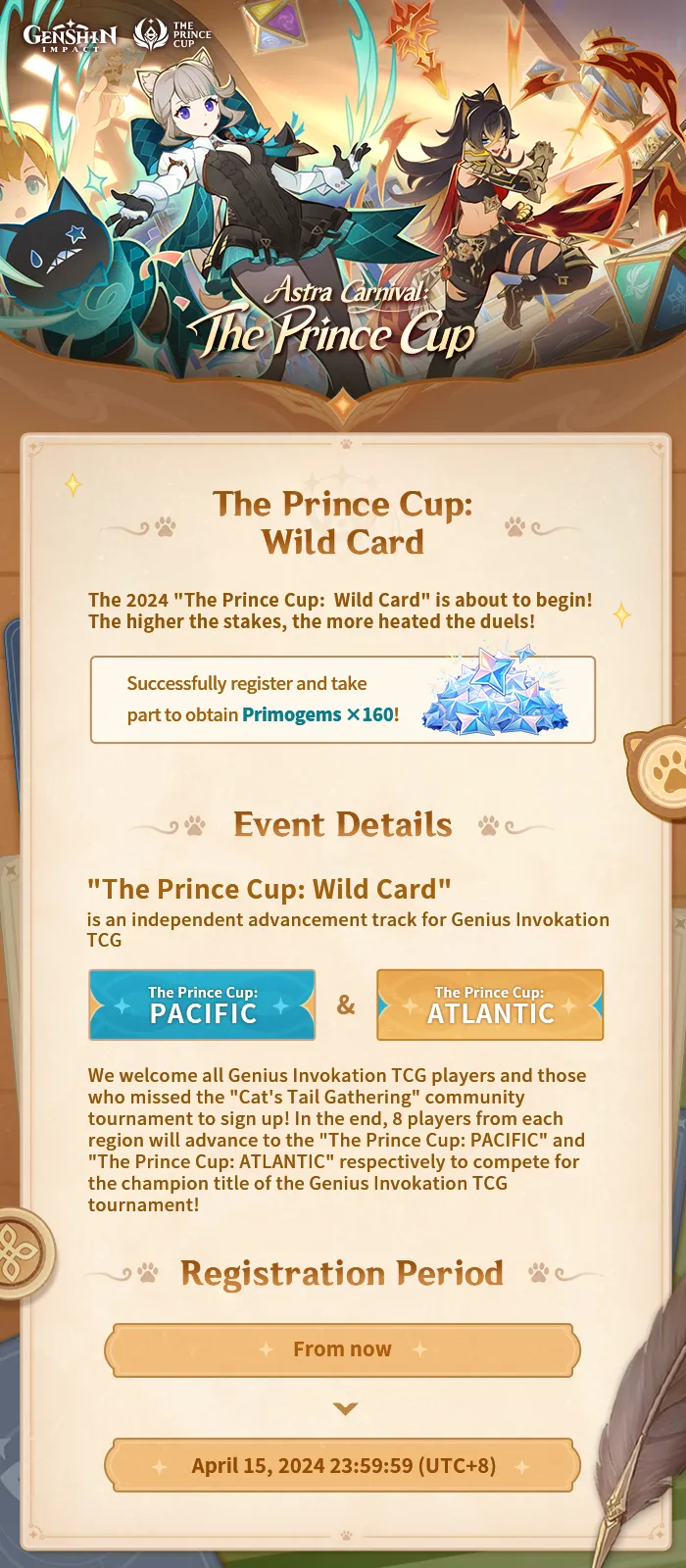 Genshin Impact Mengumumkan Musim Terbaru Astra Carnival: The Prince Cup di 2024!