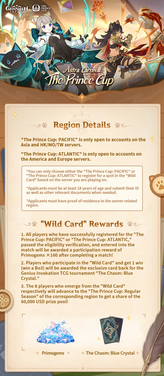 Genshin Impact Mengumumkan Musim Terbaru Astra Carnival: The Prince Cup di 2024!