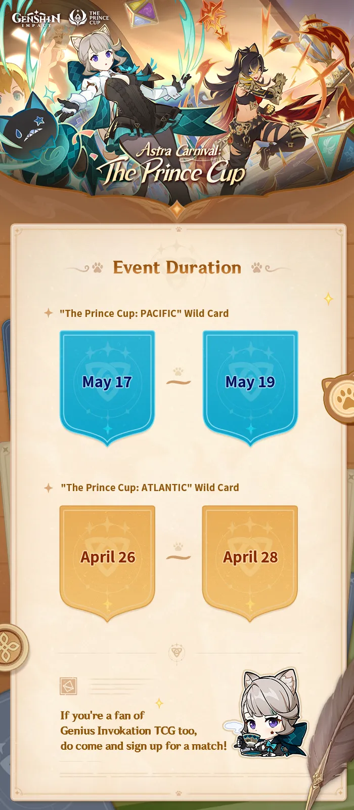 Genshin Impact Mengumumkan Musim Terbaru Astra Carnival: The Prince Cup di 2024!