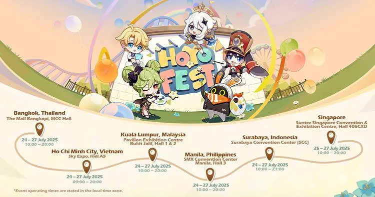 HoYo FEST 2025 untuk Indonesia Hanya Akan Diadakan di Surabaya